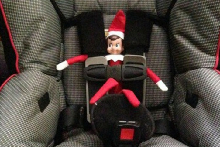 Elf in car seat - Elf Contest in Anthem community Broomfield