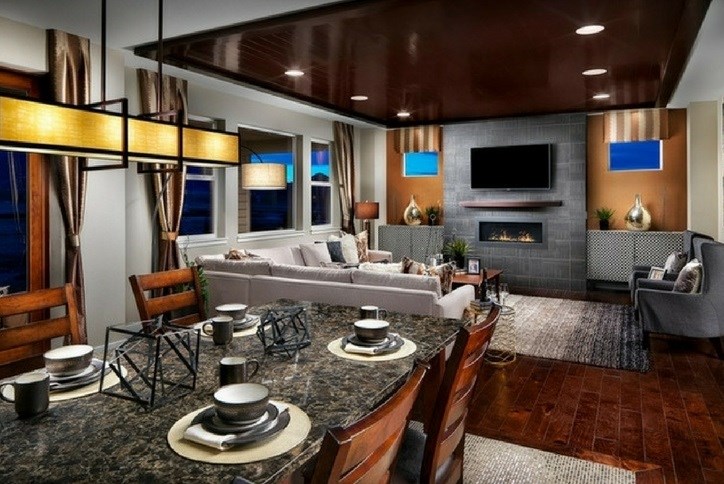 Epic Homes model Summit family room in Anthem