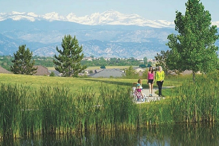 Family on trails at Anthem