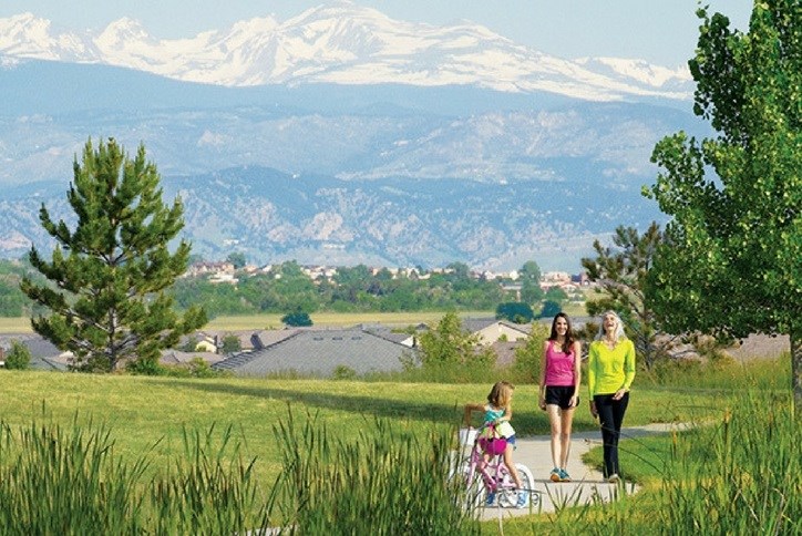 Family on trails in Anthem